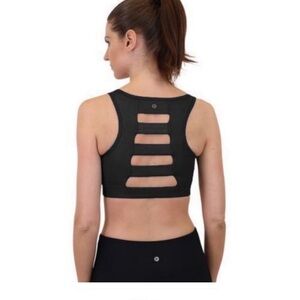 Today only!! NWOT Black Strappy Back Sports Bra